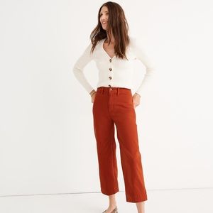Madewell Slim Emmett Wide-Leg Crop Pants